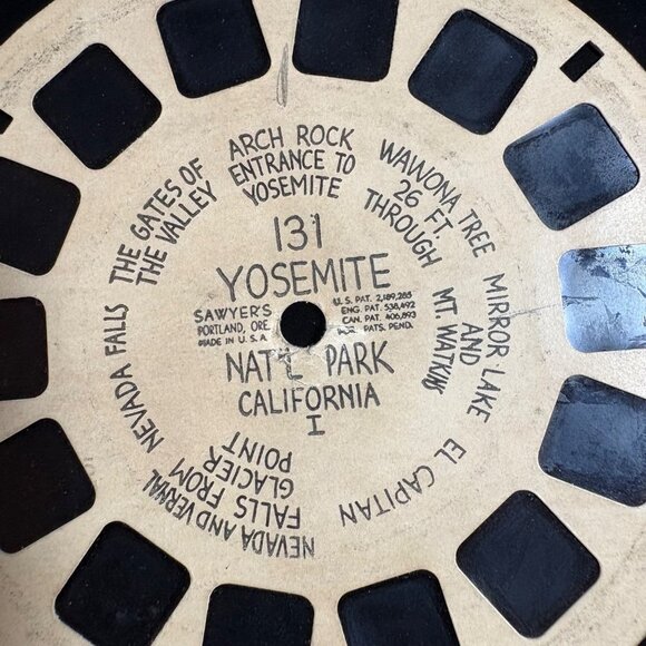 Vintage View-Master Reel 131 Yosemite National Park I Sawyers Kodachrome 7 3D Pi - Picture 2 of 3